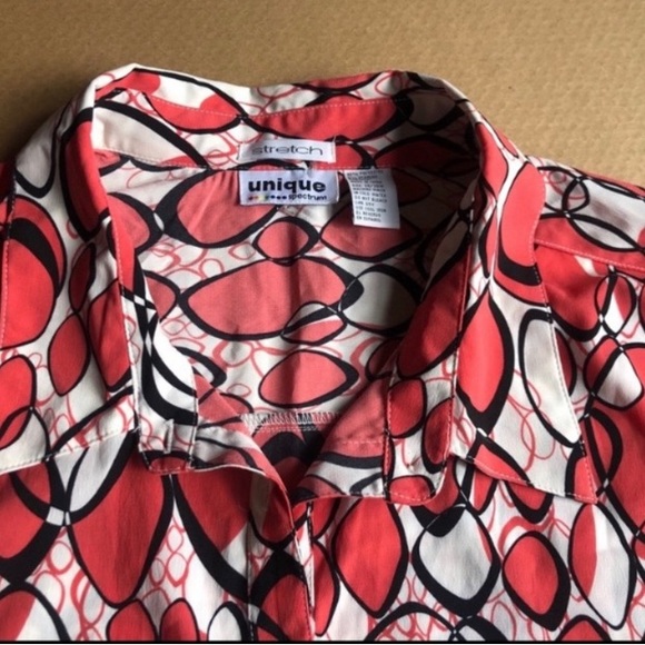 Unique Spectrum Short Sleeves Button Down Blouse Size 26/28W - Picture 3 of 8
